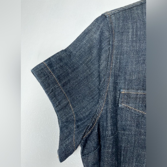 J.Crew Women’s Size 8 Denim Jean Short Sleeve Tie Waist Mini Dress - Picture 11 of 16